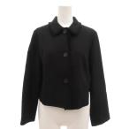 アンテプリマ ANTEPRIMA 美品 ジャケット ブルゾン クロップド フリンジ 38 黒 ブラック /YJ ■GY19 レディース