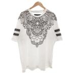 ショッピングハイドロゲン ハイドロゲン HYDROGEN Tシャツ 半袖 総柄 クルーネック XXXL 白 ホワイト 黒 ブラック /GV ■GY01 レディース