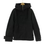 カルバンクラインシーケー Calvin Klein C.K フード ジャケット ジャンパー 38 黒 ブラック 長袖 ダウンライナー ボタンフロント