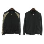 ファクトタム FACTOTUM スカジャン ブルゾン リバーシブル サテン シアサッカー ジップアップ 鷹 ロゴ 刺繍 44 黒 ブラック ベージュ