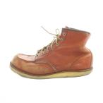 レッドウィング REDWING 8875 USA製 11年製 アイリッシュセッター ワークブーツ モックトゥ レザー ロゴ 28cm オレンジ 茶 ブラウン