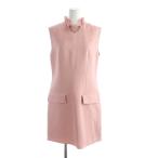 ルイヴィトン LOUIS VUITTON FFDR12QRL ノースリーブワンピース 絹 シルク フリル 42 XL ピンク ■GY18 /MQ レディース