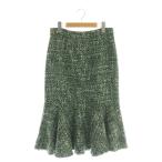 ショッピングGABBANA ドルチェ&ガッバーナ ドルガバ DOLCE&GABBANA タイトスカート マーメイドスカート ロング ウール ツイード 44 ブルーグリーン