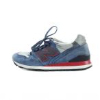 ショッピングニューバランス 996 ニューバランス NEW BALANCE M996CMB スニーカー シューズ 靴 ロゴ USA製 スエード 25.5cm 青 ブルー ■GY42 /MQ メンズ