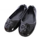  Tory Burch TORY BURCH балетки плоская обувь эмаль Logo 23cm черный /TK #GY99 женский 