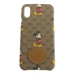 GUCCI Disney сотрудничество смартфон кейс iPhone кейс PVC кожа iPhone X iPhone XS микро GG Mickey Mouse Logo чай цвет 