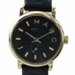 マークバイマークジェイコブス MARC by MARC JACOBS 腕時計 ウォッチ クォーツ スモセコ レザーベルト 黒文字盤 ゴールド色