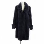 サガミンク SAGA MINK 銀サガ 毛皮コート シェアードミンクファー カラーミンク 長袖 ロング 総裏地 F 紫 ■GY18 /MQ レディース