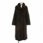  No-brand меховое пальто внешний мех норка длинный подкладка вышивка 11 L чай цвет Brown /XZ #GY18 женский 