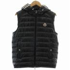 モンクレール MONCLER 24SS CLAI GILET ダウン ベスト フーディ フード ロゴ ライン ワッペン J10911A00057 1 M 紺 ネイビー メンズ