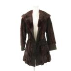  No-brand норка меховое пальто большой цвет замша переключатель талия лента красный чай Brown /AH15 #GY18 женский 