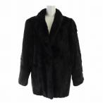 mitsukosiMITSUKOSHI Julien pato Lee naJulian Partina меховое пальто черный норка мех средний общий подкладка большой размер 13 LL чёрный 
