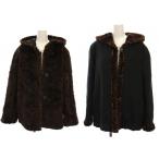 la tookn меховое пальто норка мех половина двусторонний шелк общий рисунок внешний F чай чёрный 315-SL1052R /YM #GY18 #MT женский 