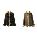  No-brand меховое пальто кролик мех двусторонний шелк Short L чай Brown /CK16 #GY18 женский 