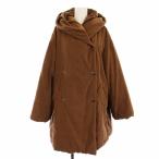  Max Mara we k end линия MAX MARA WEEKEND LINE с хлопком пальто Logo кнопка капот внешний IJ38 Brown #MT женский 