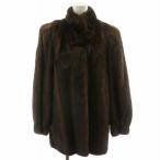  Ran bru тонн Rambulton меховое пальто норка темная норка мех общий подкладка 11 номер L чай цвет Brown /MP #GY18 женский 