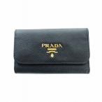 プラダ PRADA サフィアーノ キーケース 6連 レザー ロゴ 黒 ブラック 1M0223 ■GY17 /MQ レディース
