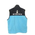 Munsingwear одежда MUNSINGWEAR лучший флис нейлон переключатель Zip выше Logo принт Golf MA синий голубой чёрный черный 