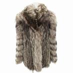  No-brand серебристая лиса меховое пальто мех средний 13 чай Brown слоновая кость /GV #GY18 женский 