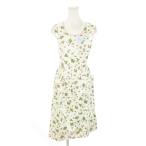 ウェッジウッド WEDGWOOD ドレスエプロン 撥水加工 パイピング リボン ワイルドストロベリー イチゴ柄 総柄 100cm×100cm 白