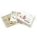 未使用品 バーバリー ロンドン BURBERRY LONDON ハンカチ 3枚セット コットン チェック 総柄 ベージュ ピンク /AO4 ■GY11 レディース