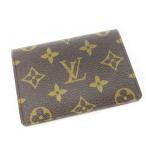 ルイヴィトン LOUIS VUITTON モノグラム ポルト2カルト ヴェルティカル パスケース 定期入れ カードケース M60533 茶 ブラウン メンズ