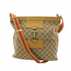 グッチ GUCCI ショルダーバッグ 斜め掛け GG柄 ロゴ キャンバス レザー 茶 ブラウン 001-4094 002113 ■GY18 /MQ レディース