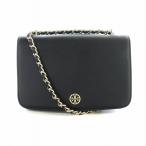 トリーバーチ TORY BURCH ショルダーバッグ 斜め掛け PVC ダブルT ロゴ ゴールドチェーン 黒 ブラック HFA031 ■GY18 /MQ レディース