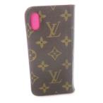  Louis Vuitton LOUIS VUITTON iPhone XS MAX кожа кожа монограмма общий рисунок распределение цвета розовый чай Brown /CK1 #GY18 женский 