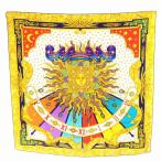 エルメス HERMES カレ90 CARPE DIEM 今日一日を楽しむ スカーフ 太陽 ロゴ 総柄 マルチカラー /AN1 ■GY05 ■MT ■OH レディース