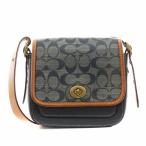 コーチ COACH シグネチャー シャンブレー ショルダーバッグ クロスボディ レザー 紺 ネイビー /AN29 ■GY18 ■MT レディース
