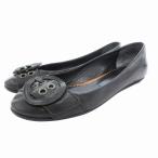 ツモリチサト ウォーク tsumori chisato walk パンプス フラットシューズ バックル レザー 24.5cm 黒 ブラック /GV ■GY18