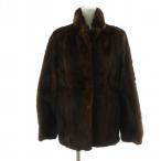 fi Anne sesFiancesse меховое пальто норка мех длинный рукав средний общий подкладка 11 L чай Brown #GY18 /MQ женский 