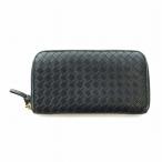 ボッテガヴェネタ BOTTEGA VENETA 長財布 ウォレット イントレチャート レザー ロゴ 黒 ブラック ■GY18 /MQ メンズ