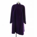 ショッピングdior クリスチャンディオール Christian Dior USA製 ヴィンテージ ロング コート アウター ウール 裏地総柄 10 L-XL 紫 パープル レディース