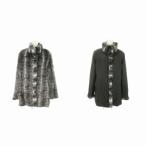  No-brand меховое пальто двусторонний средний длина воротник-стойка кролик мех Mix серый /AO16 #GY18 женский 