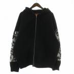 シュプリーム SUPREME 24SS AOI Zip Up Hooded Sweatshirt パーカー スウェット 長袖 裏起毛 葵産業 ロゴ 刺繍 ジップアップ XL 黒