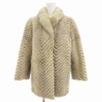  мех сапфир норка меховое пальто жакет 9 бежевый /OU #GY18 женский 