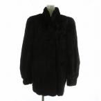  SaGa норка SAGA MINKshuvare-nCHEVAREINE меховое пальто внешний мех норка средний плечо накладка чёрный черный 