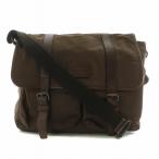 バーバリーブラックレーベル BURBERRY BLACK LABEL ショルダーバッグ ナイロン レザー マグネット ロゴ 茶色 ブラウン