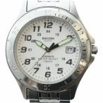  Ricoh RICOH наручные часы часы кварц белый циферблат календарь имеется серебряный цвет 351019 #GY11 /MQ мужской 