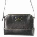 ケイトスペード KATE SPADE ショルダーバッグ レザー 革 ロゴ ステッチ 内側ピンク 黒 ブラック /CK8 ■GY18 レディース