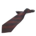  Chanel CHANEL галстук narrow шелк шелк полоса Logo вышивка ожоги чай темно-коричневый балка gun ti/CK27 #GY18 мужской 