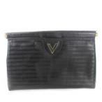  Mario Valentino Mario Valentino MARIO VALENTINO клатч кожа кожа spring .V Logo окантовка рисунок type вдавлено . чёрный 