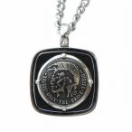 ディーゼル DIESEL ネックレス ペンダント アクセサリー ロゴ スクエア シルバー色 ■GY18 /MQ メンズ