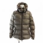 ショッピングmoncler モンクレール MONCLER BERRE GIUBBOTTO ダウンジャケット 長袖 ジップアップ フード ナイロン 2 L 茶 ブラウン ■GY18 /MQ レディース