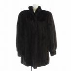  BlackGlama BLACKGLAMA меховое пальто норка мех общий подкладка длинный рукав средний 13 LL чай Brown #GY18 /MQ женский 