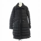 モンクレール MACHI GIUBBOTTO ダウンコート ロング フード グログランテープ ワッペンロゴ ナイロン 1 M 黒