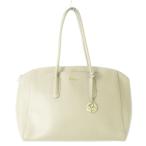 フルラ FURLA トートバッグ ハンドバッグ PVC レザー 革 ロゴ チャーム グレージュ /CK12 ■GY18 レディース