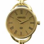 ショッピングgucci グッチ GUCCI 腕時計 ウォッチ クォーツ ローマン ロゴ レザーベルト ゴールド色 6000L ■GY18 /MQ ■OH レディース